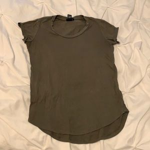 olive green short sleeve top